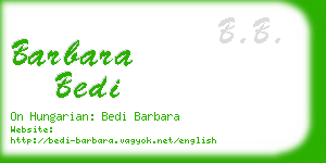 barbara bedi business card